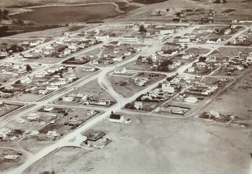 Historic aerial view of the Town of Hardisty